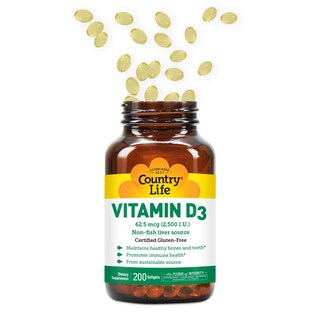 Foto 4 | Suplemento Country Life De Vitamina D3 2500 Ui Cápsulas Blandas 200 G - Venta Internacional.