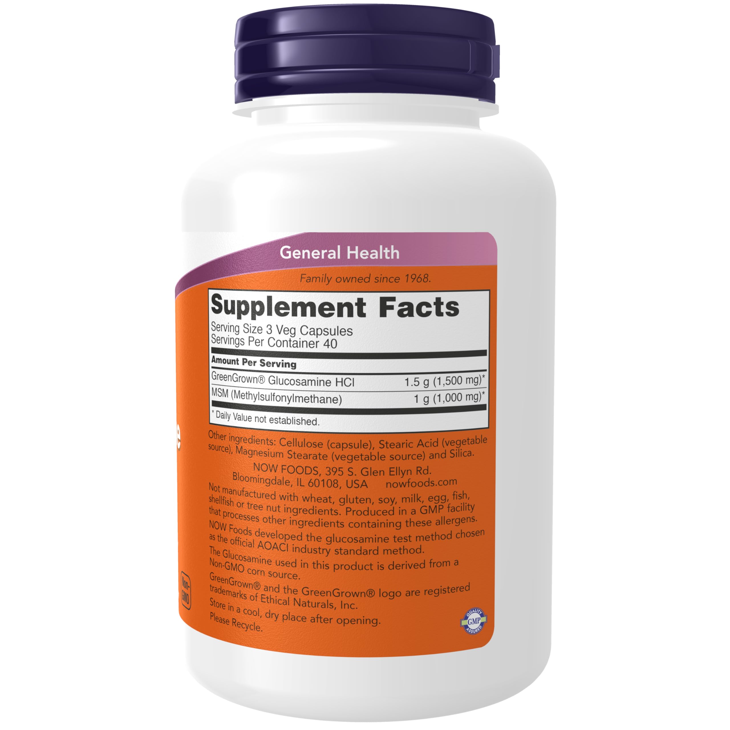 Foto 3 pulgar | Suplementos Now Foods Con Glucosamina Y Msm  120 Cápsulas Vegetarianas - Venta Internacional.