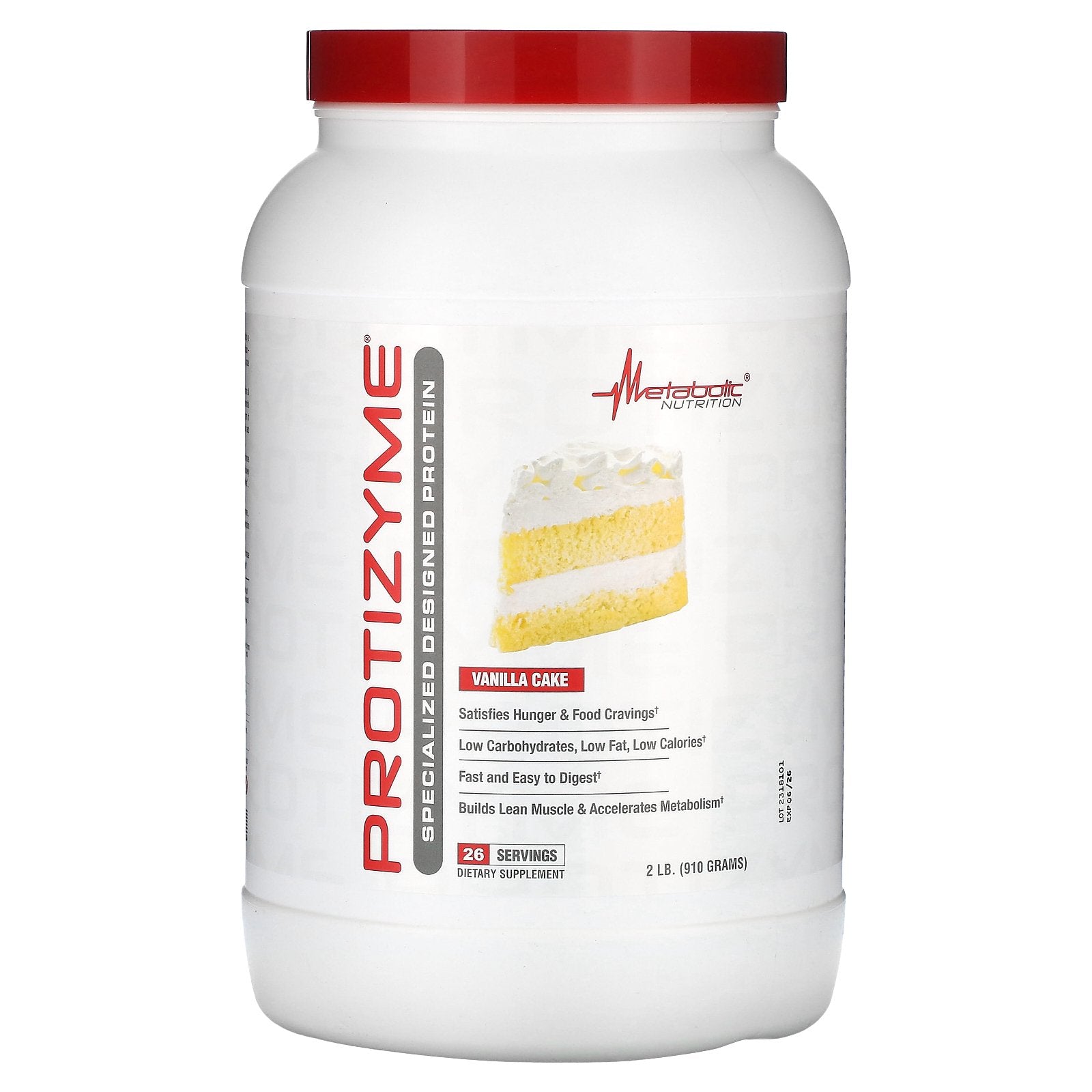Foto 2 pulgar | Proteína En Polvo Metabolic Nutrition Protizyme Vanilla 910g - Venta Internacional.