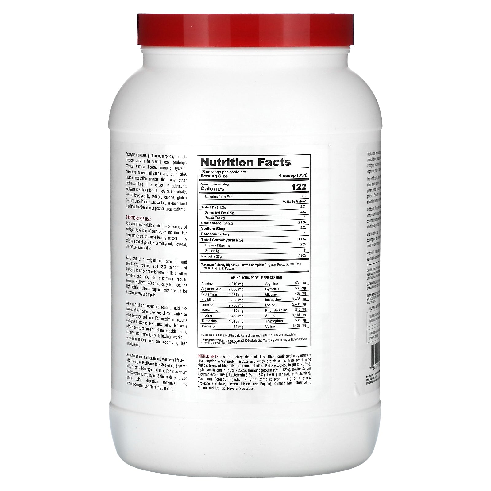 Foto 2 | Proteína En Polvo Metabolic Nutrition Protizyme Vanilla 910g - Venta Internacional.