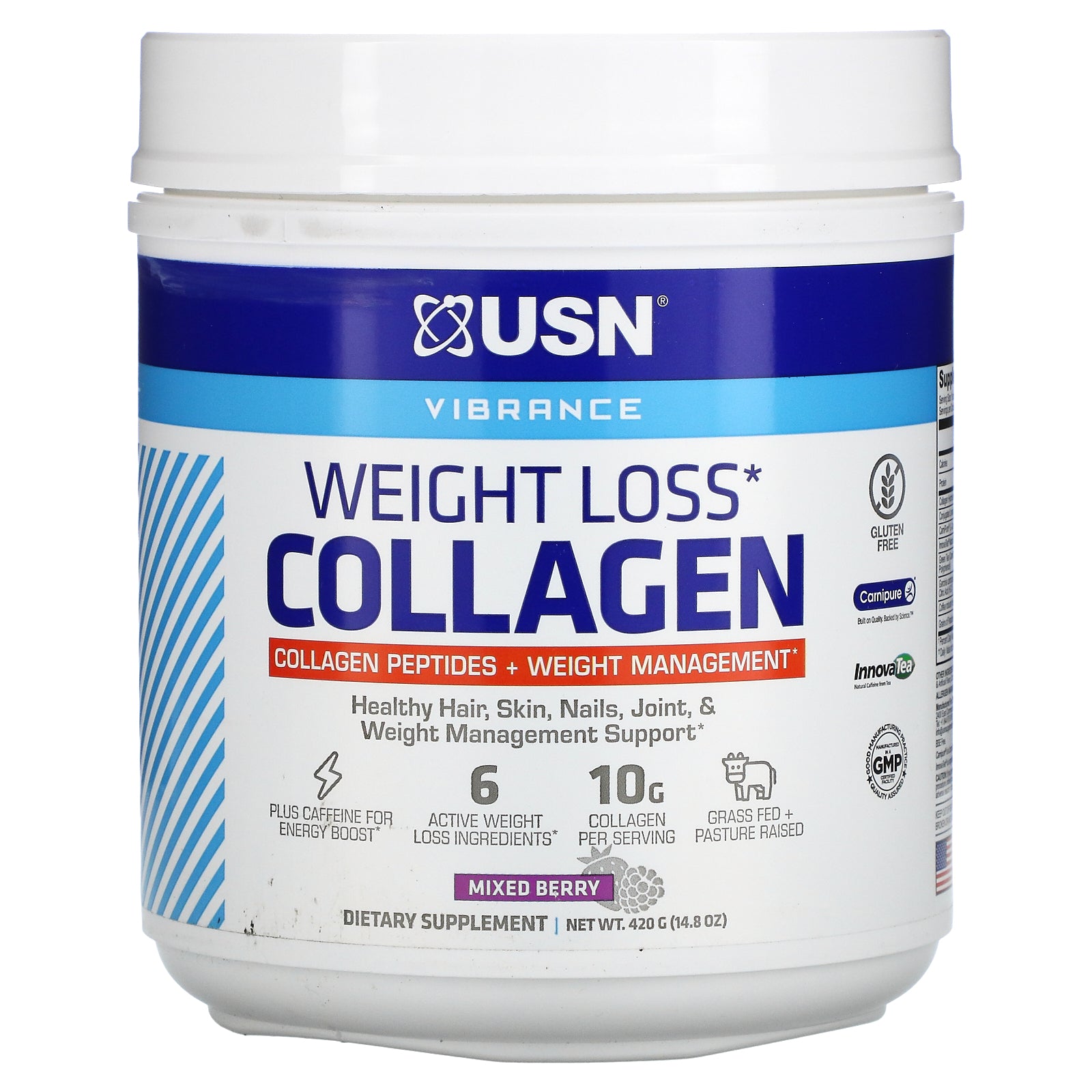 Foto 2 pulgar | Suplemento Usn Para Bajar De Peso Con Mezcla De Colágeno Y Bayas  420 G - Venta Internacional.