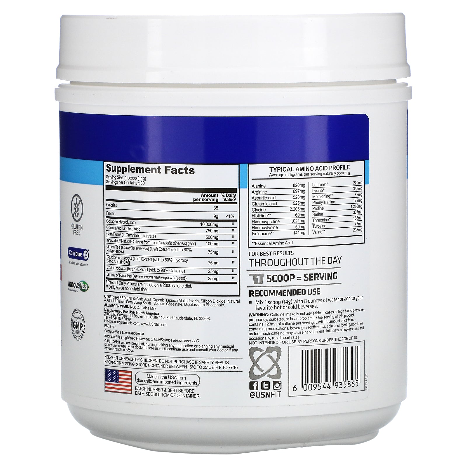 Foto 3 pulgar | Suplemento Usn Para Bajar De Peso Con Mezcla De Colágeno Y Bayas  420 G - Venta Internacional.