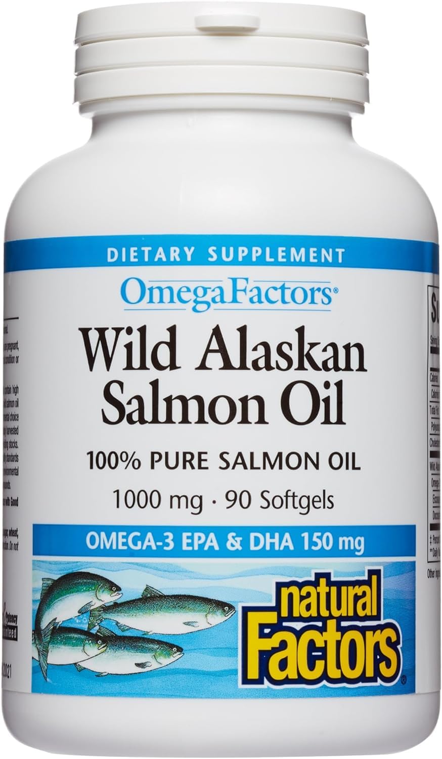 Foto 2 pulgar | Suplemento De Aceite De Salmón Salvaje De Alaska De Natural Factors  90 Cápsulas Blandas - Venta Internacional.