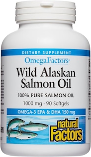 Foto 1 | Suplemento De Aceite De Salmón Salvaje De Alaska De Natural Factors 90 Cápsulas Blandas - Venta Internacional.