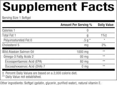 Foto 2 | Suplemento De Aceite De Salmón Salvaje De Alaska De Natural Factors 90 Cápsulas Blandas - Venta Internacional.