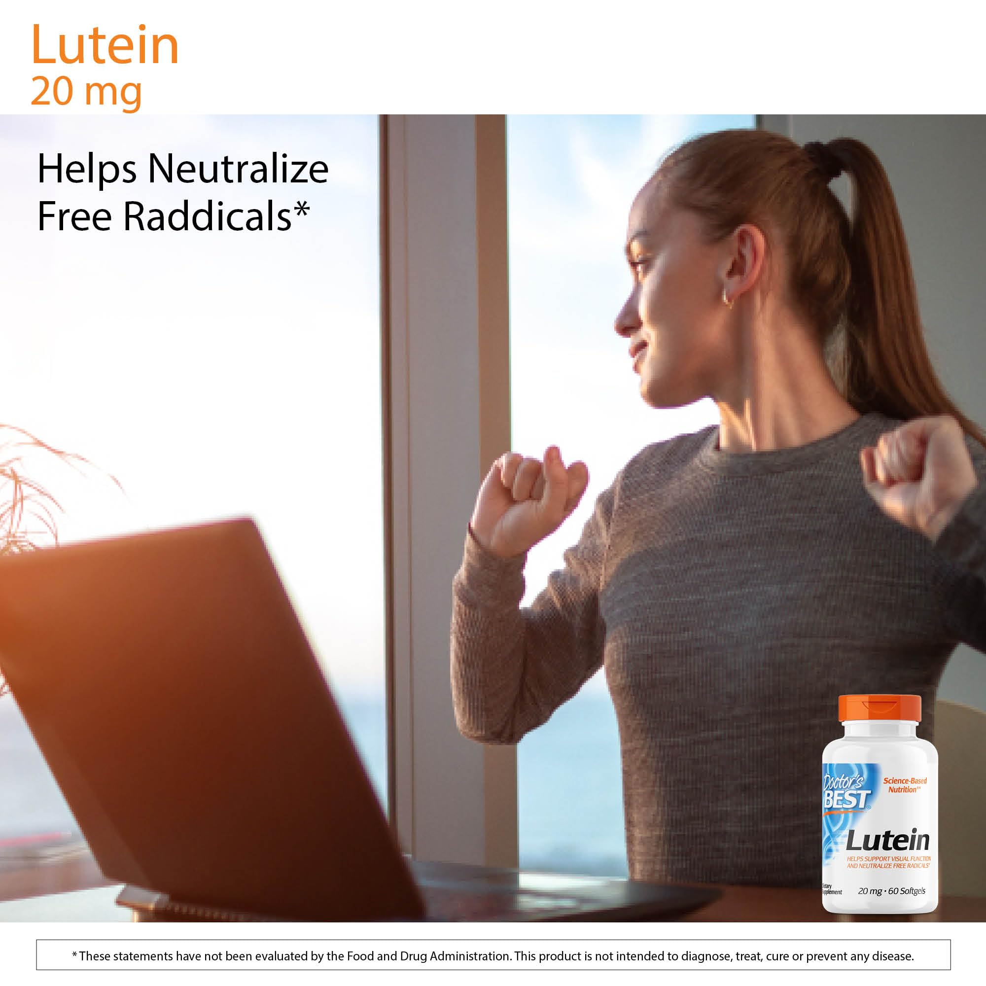 Foto 3 pulgar | Suplemento Doctor's Best Lutein Vision Support 60 Cápsulas Blandas - Venta Internacional.