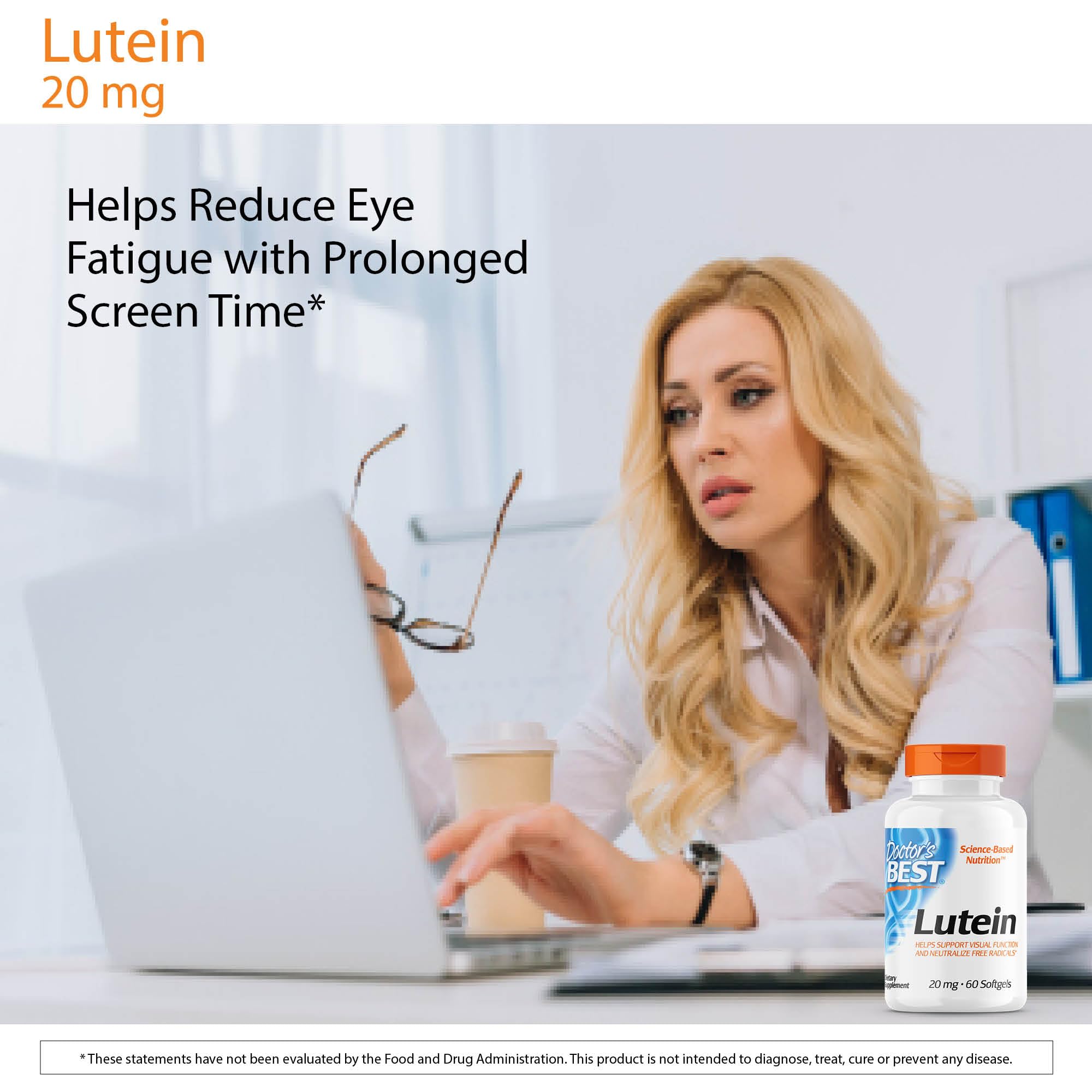 Foto 4 pulgar | Suplemento Doctor's Best Lutein Vision Support 60 Cápsulas Blandas - Venta Internacional.