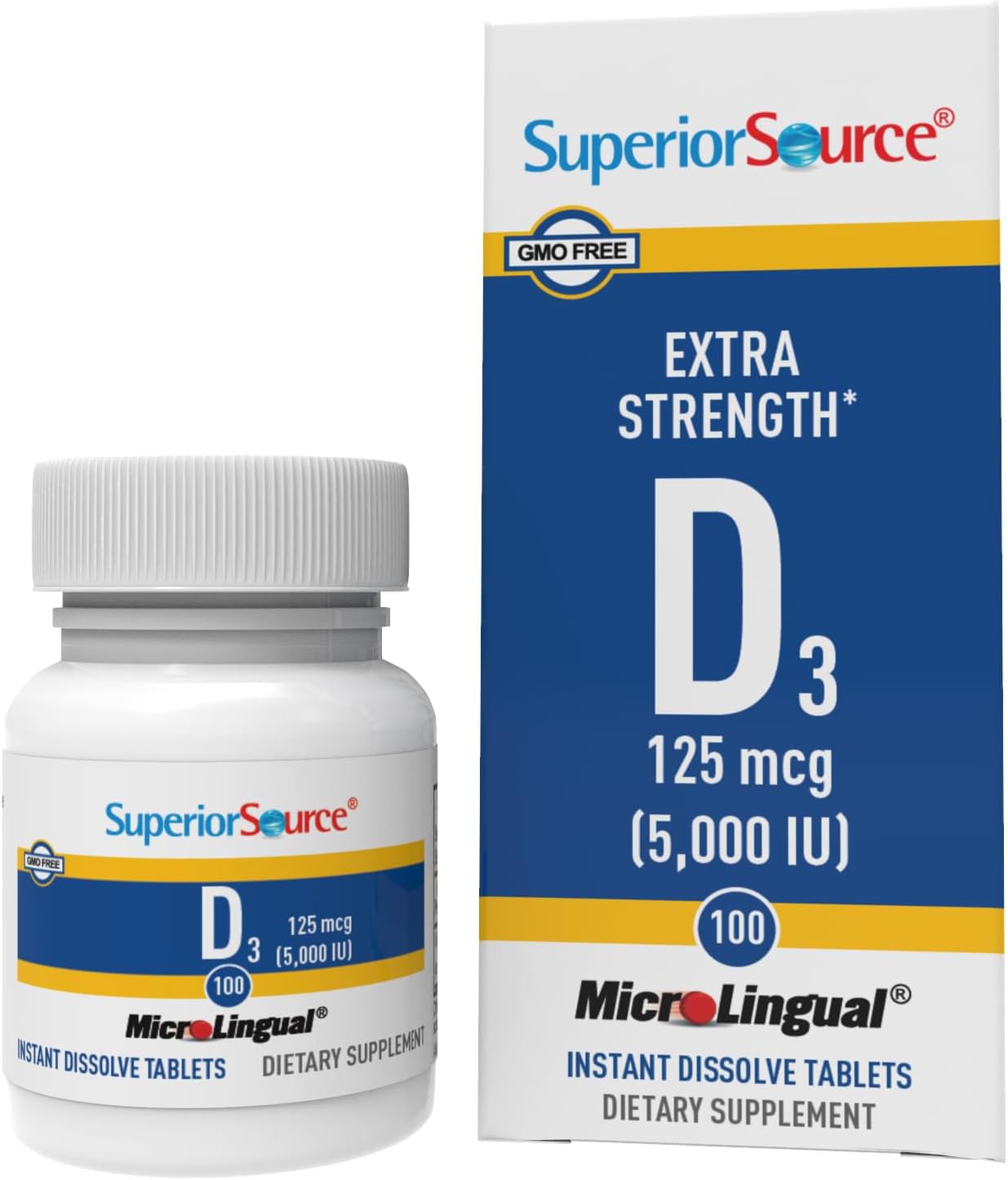 Foto 1 | Vitamina D3  5000 Ui  Comprimidos Microlinguales De Fuente Superior  100 Unidades - Venta Internacional.