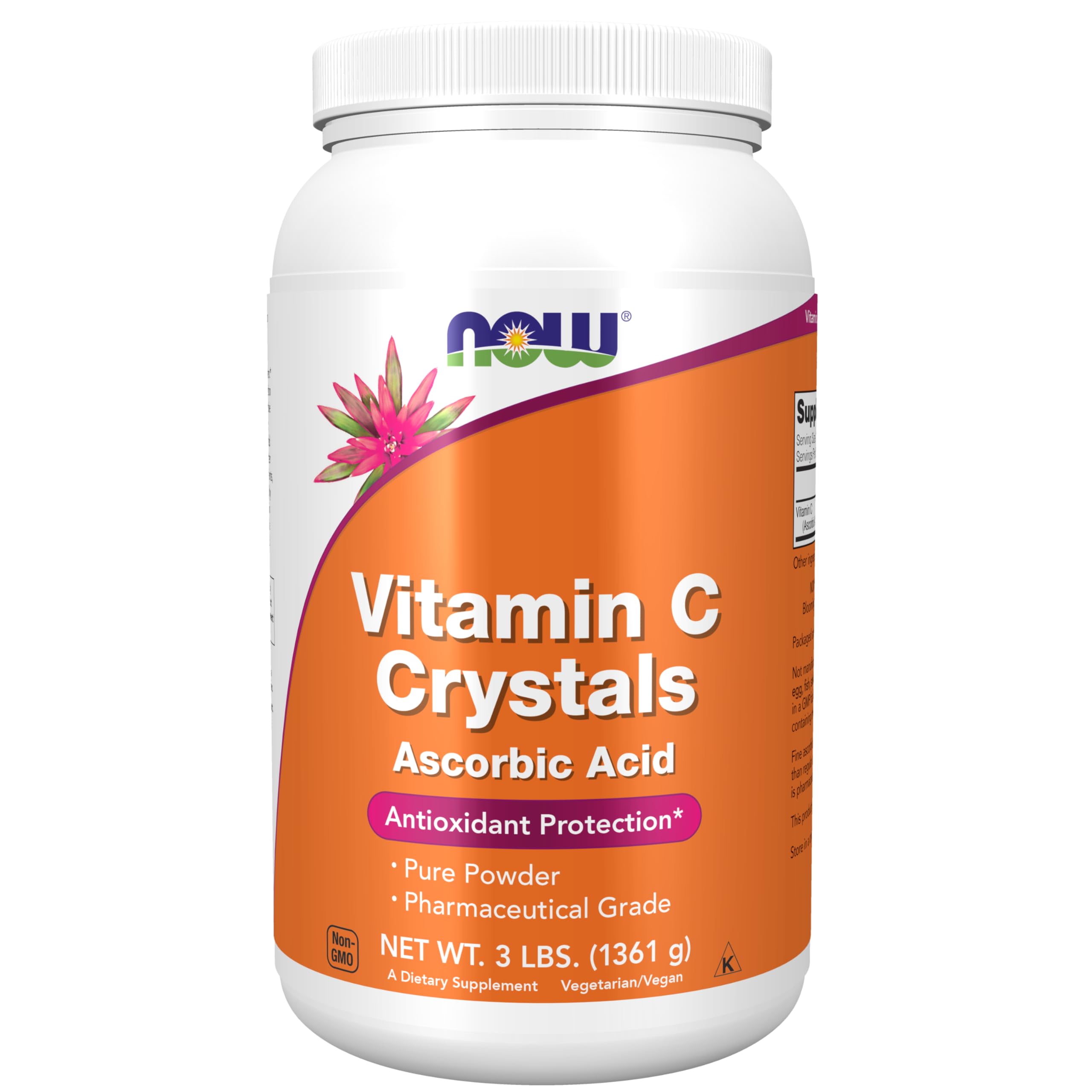 Foto 5 pulgar | Suplementos: Cristales De Vitamina C De Now Foods  1 36 Kg  Antioxidante - Venta Internacional.
