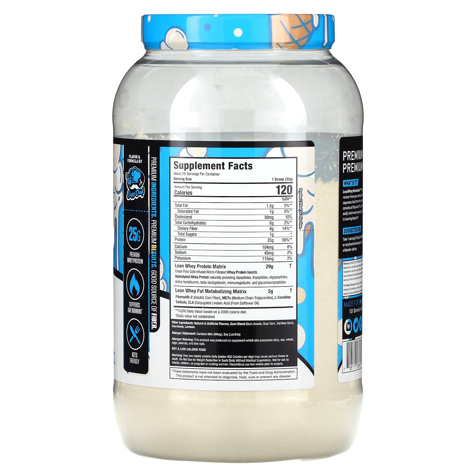Foto 3 pulgar | Proteína En Polvo Musclesport Lean Whey Iso-hydro Vanilla 908 G - Venta Internacional.