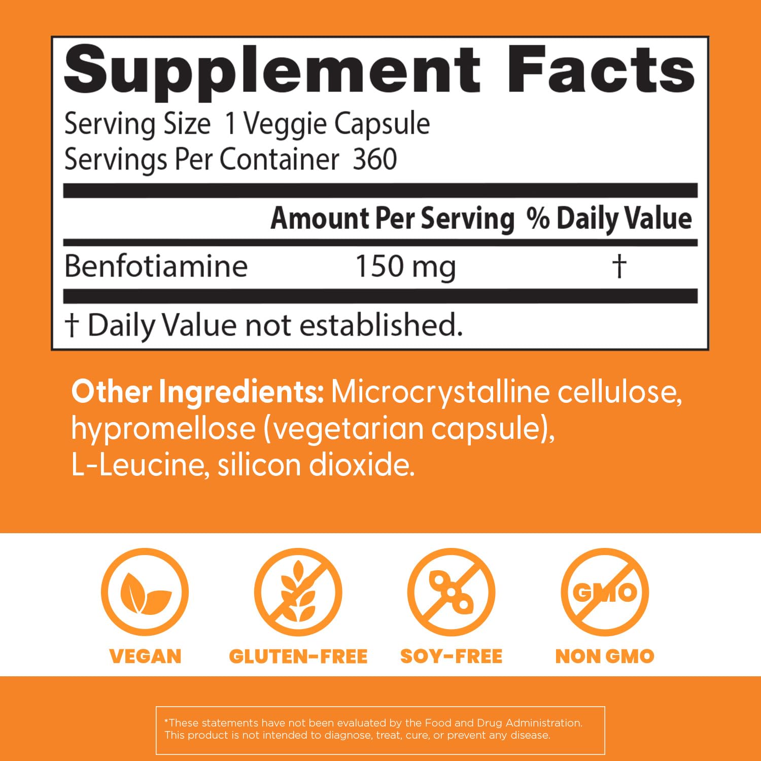 Foto 3 pulgar | Supplement Doctor's Best Benfotiamina 150 Mg 360 Cápsulas Vegetarianas - Venta Internacional.