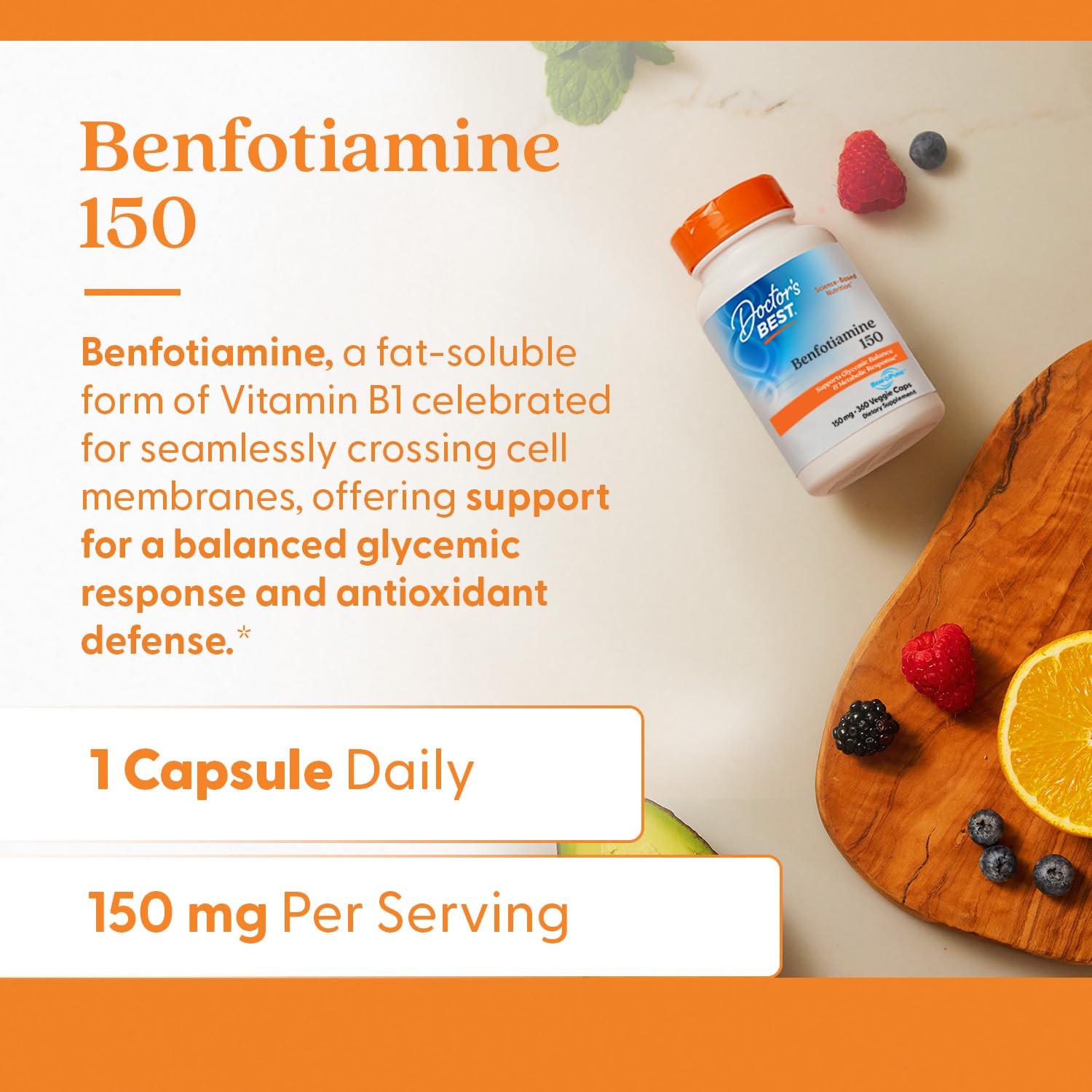 Foto 4 pulgar | Supplement Doctor's Best Benfotiamina 150 Mg 360 Cápsulas Vegetarianas - Venta Internacional.