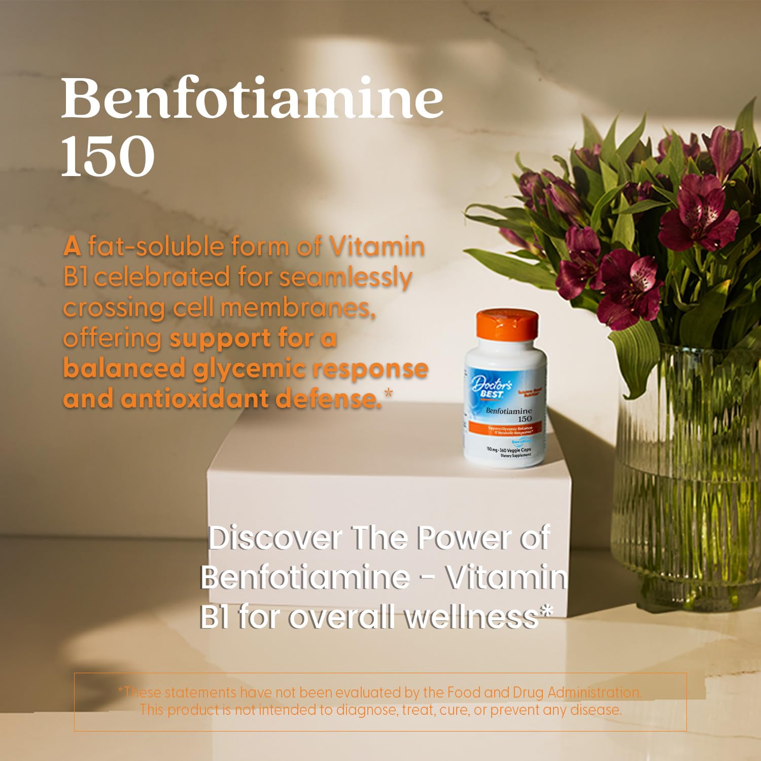 Foto 7 pulgar | Supplement Doctor's Best Benfotiamina 150 Mg 360 Cápsulas Vegetarianas - Venta Internacional.
