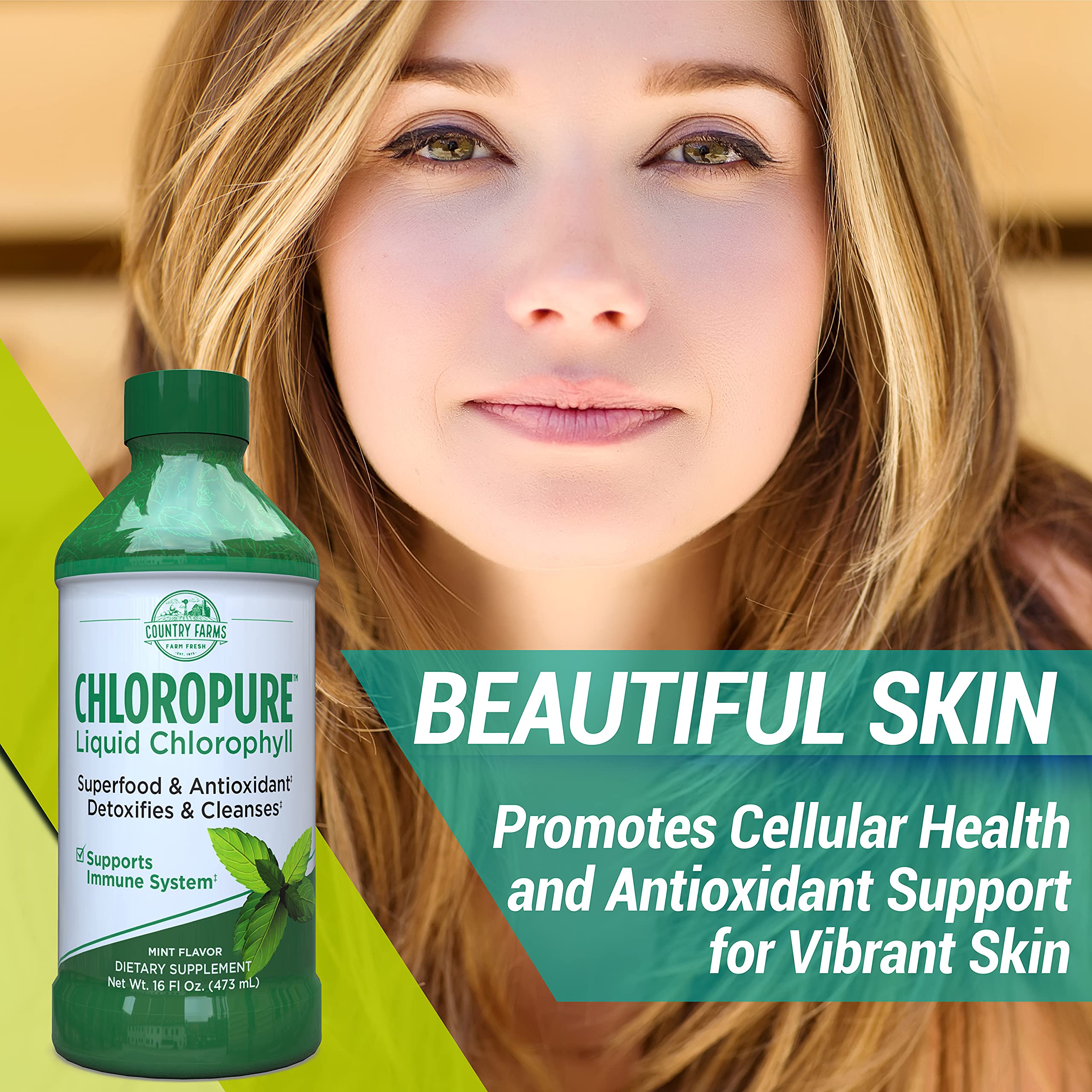 Foto 3 | Suplemento Country Farms Chloropure Chlorofila Líquida 473ml - Venta Internacional.