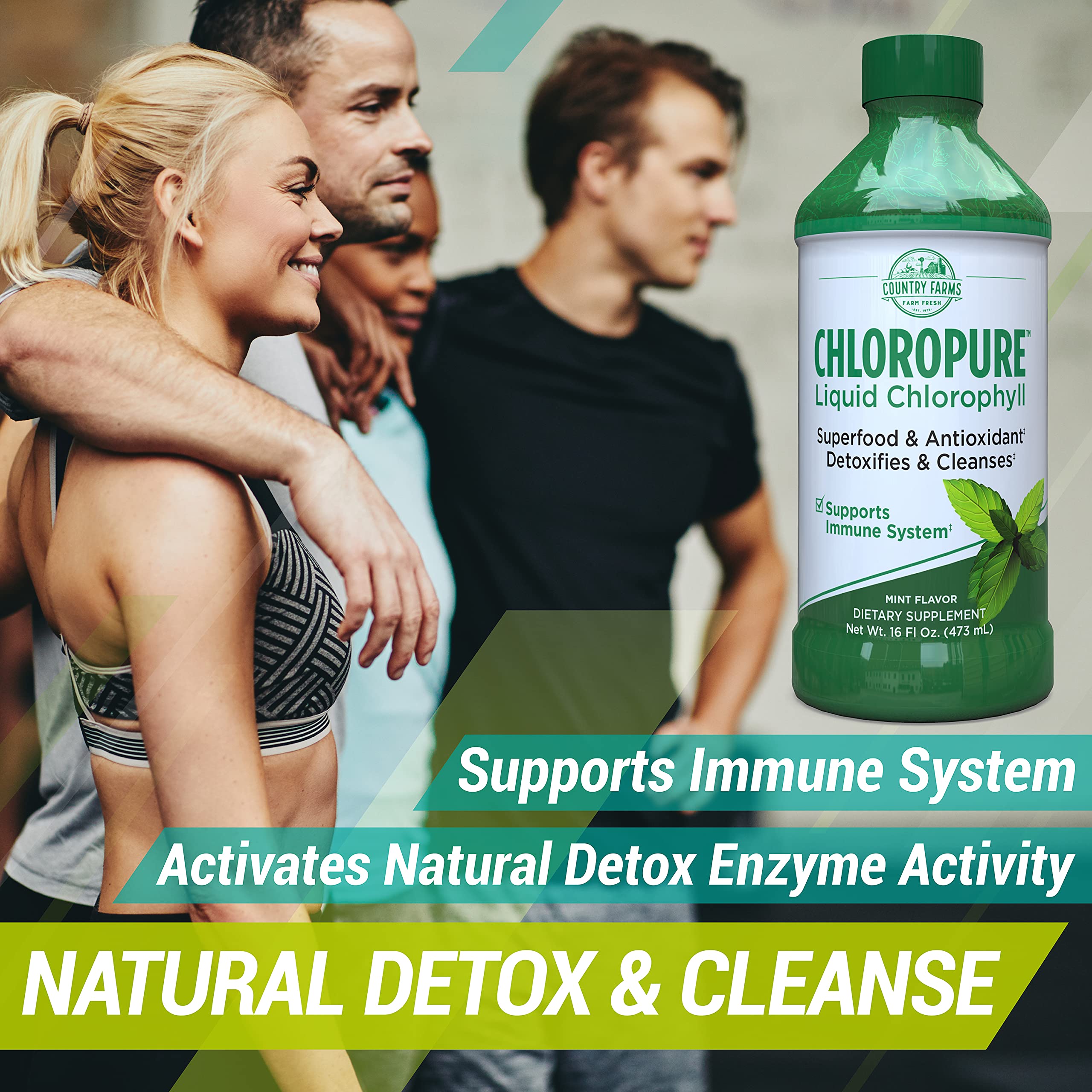 Foto 4 | Suplemento Country Farms Chloropure Chlorofila Líquida 473ml - Venta Internacional.