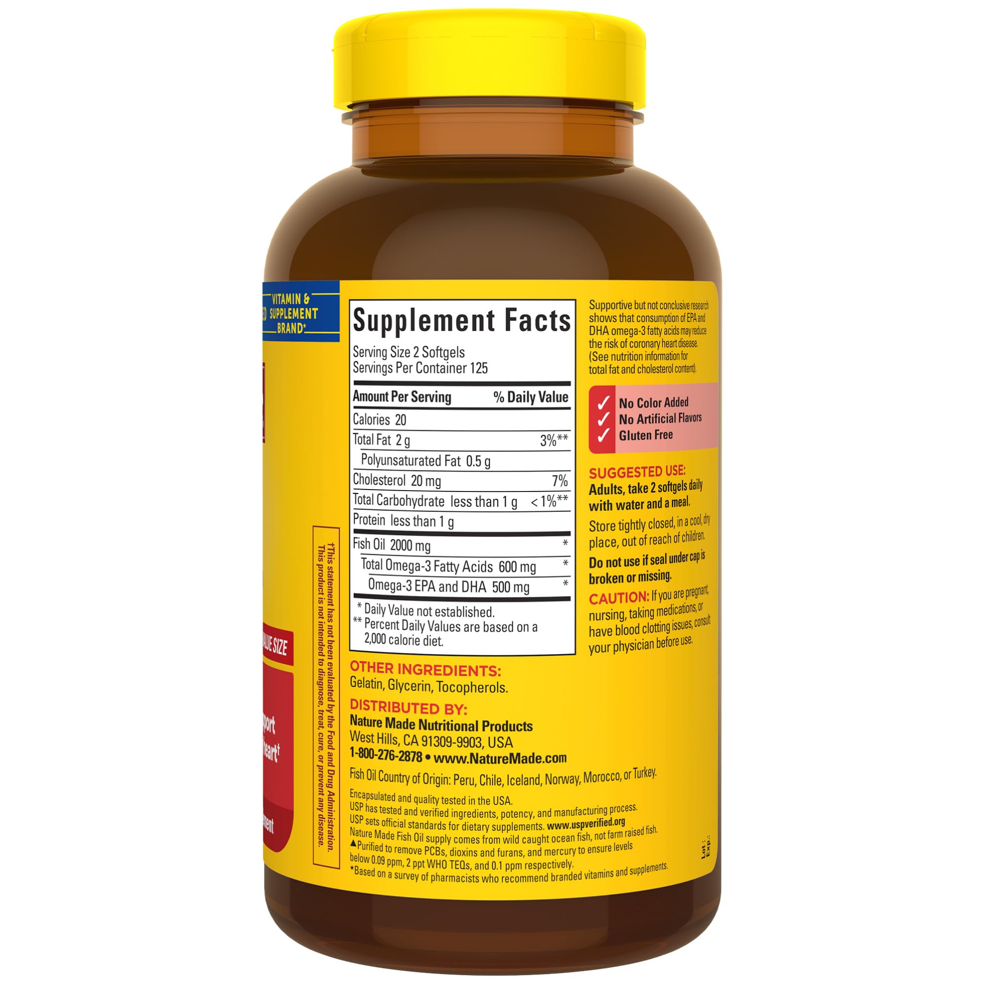Foto 8 pulgar | Suplementos De Aceite De Pescado Nature Made 1000 Mg 250 Cápsulas Blandas - Venta Internacional.