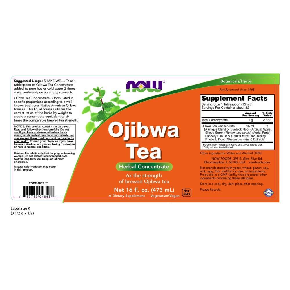 Foto 3 pulgar | Concentrado De Té Ojibwa Supplement Now Foods  473 Ml - Venta Internacional.
