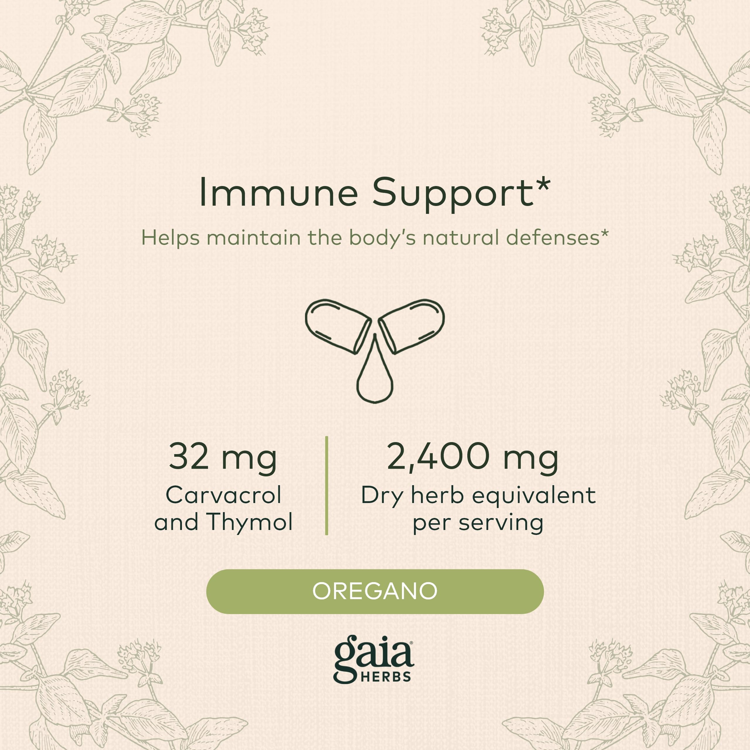 Foto 4 pulgar | Suplemento De Aceite De Orégano Gaia Herbs 120 Cápsulas Veganas - Venta Internacional.