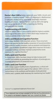 Foto 2 | Suplemento Doctor's Best Sam-e 400 Mg 30 Comprimidos - Venta Internacional.