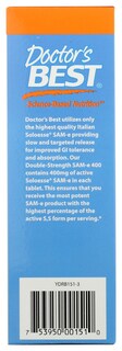 Foto 6 | Suplemento Doctor's Best Sam-e 400 Mg 30 Comprimidos - Venta Internacional.