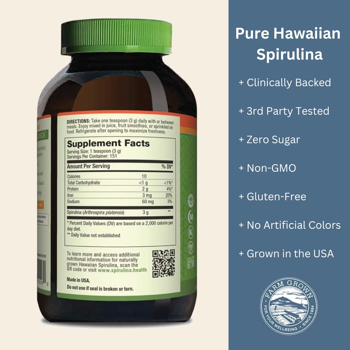 Foto 3 pulgar | Suplemento De Espirulina Hawaiana Pura Nutrex Hawaii  473 Ml - Venta Internacional.