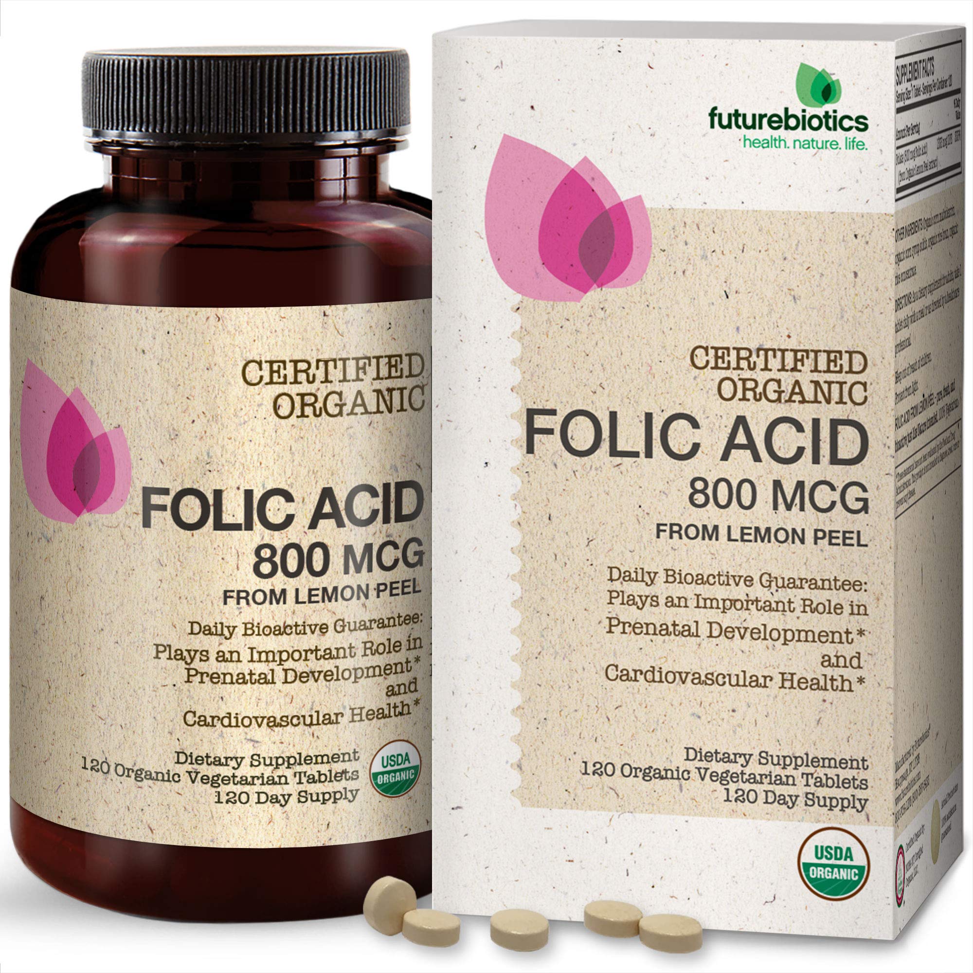 Foto 2 pulgar | Suplemento Futurebiotics De Ácido Fólico 800 Mcg 120 Comprimidos - Venta Internacional.