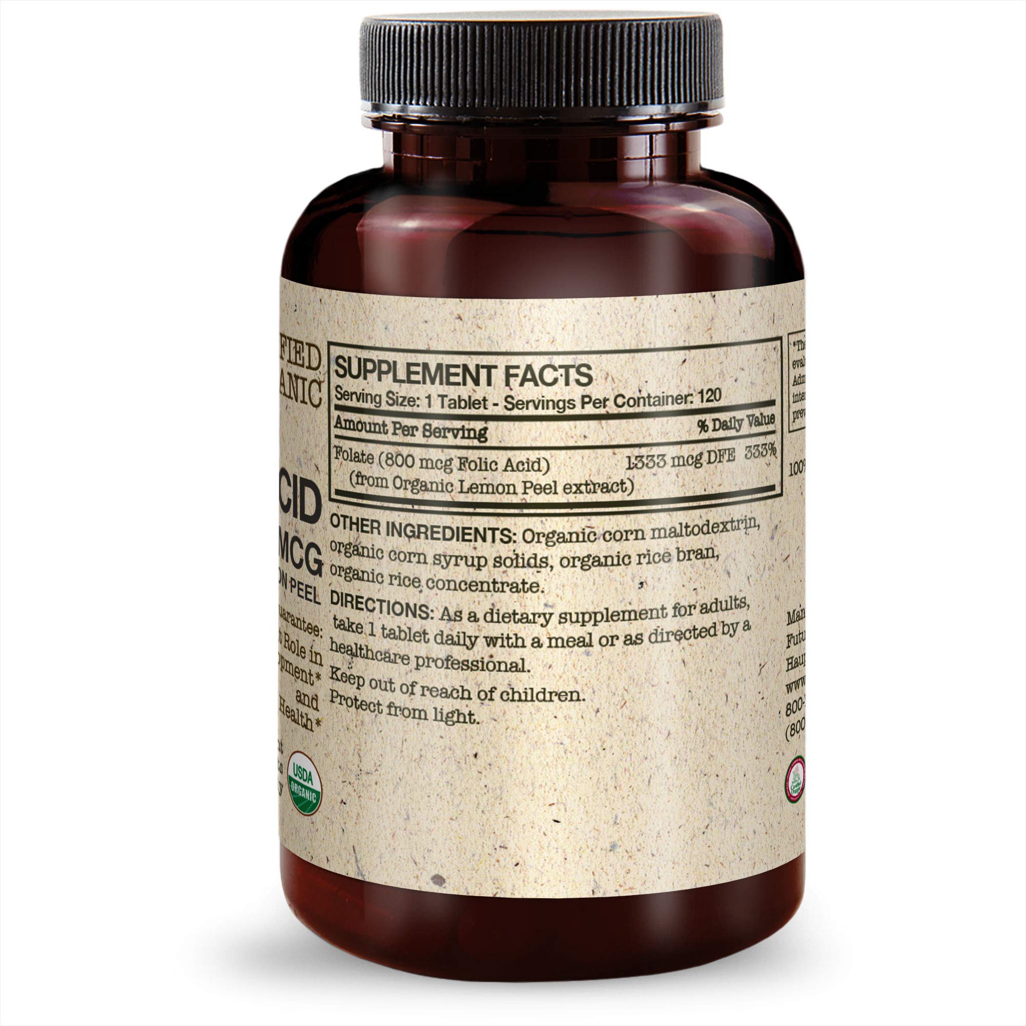 Foto 3 pulgar | Suplemento Futurebiotics De Ácido Fólico 800 Mcg 120 Comprimidos - Venta Internacional.