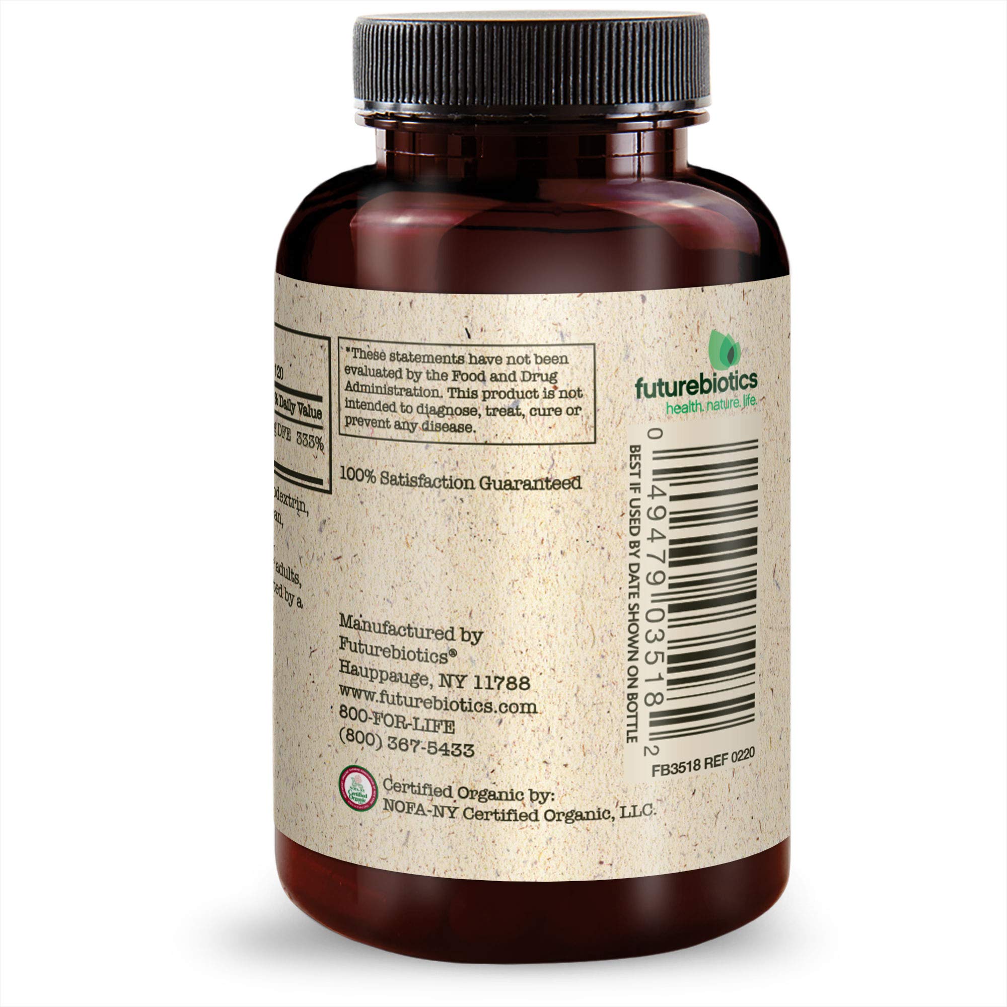 Foto 7 pulgar | Suplemento Futurebiotics De Ácido Fólico 800 Mcg 120 Comprimidos - Venta Internacional.