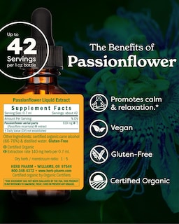 Foto 2 | Extracto De Pasiflora Herb Pharm Certificado Orgánico 30 Ml - Venta Internacional.