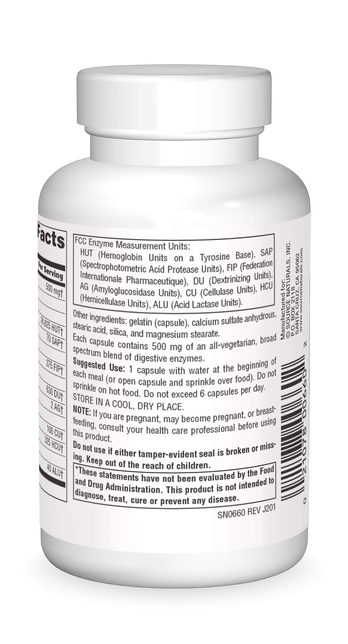 Foto 2 | Suplemento Source Naturals Essential Enzymes 500 Mg 120 Cápsulas - Venta Internacional.