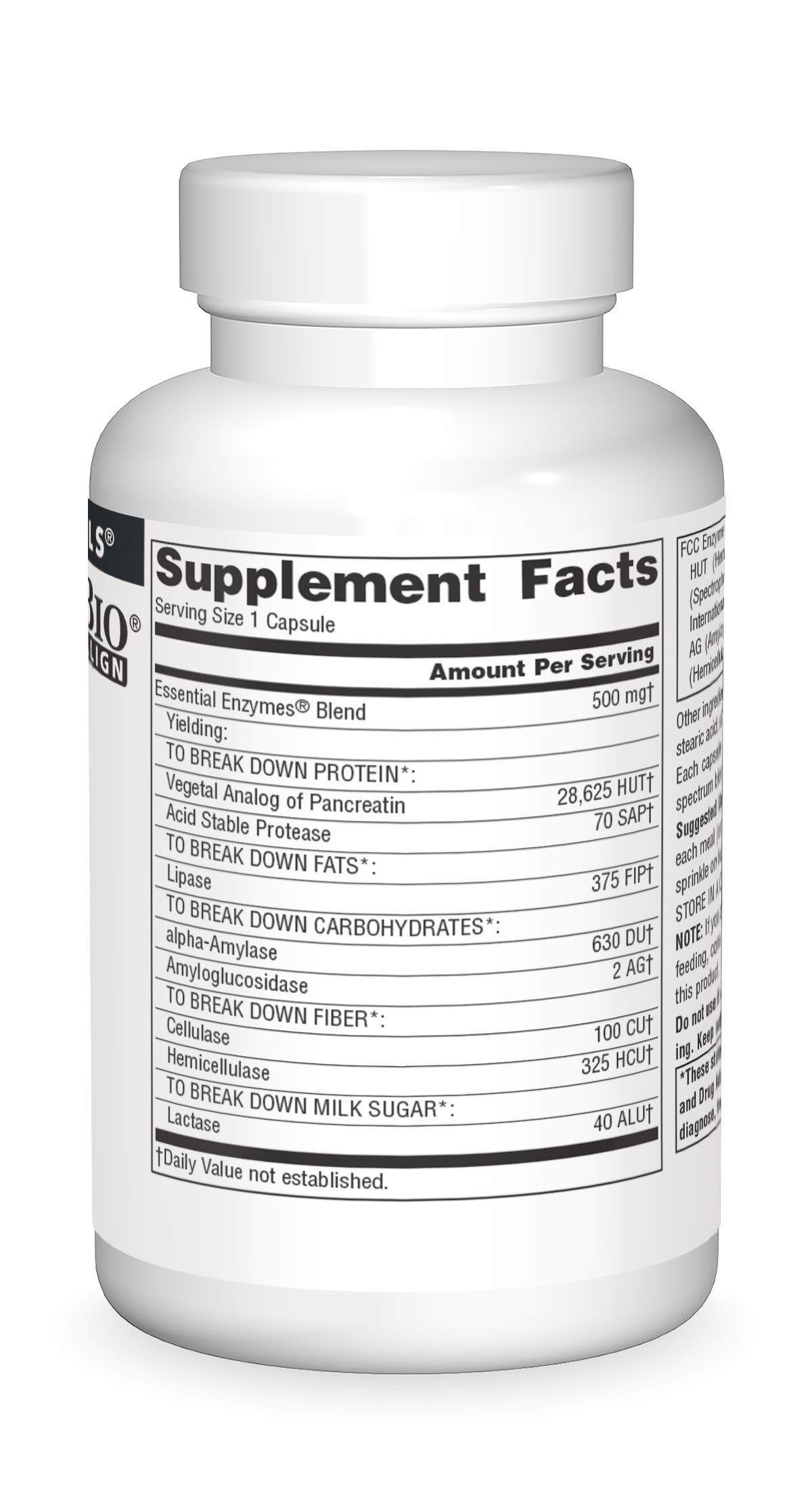 Foto 4 pulgar | Suplemento Source Naturals Essential Enzymes 500 Mg 120 Cápsulas - Venta Internacional.