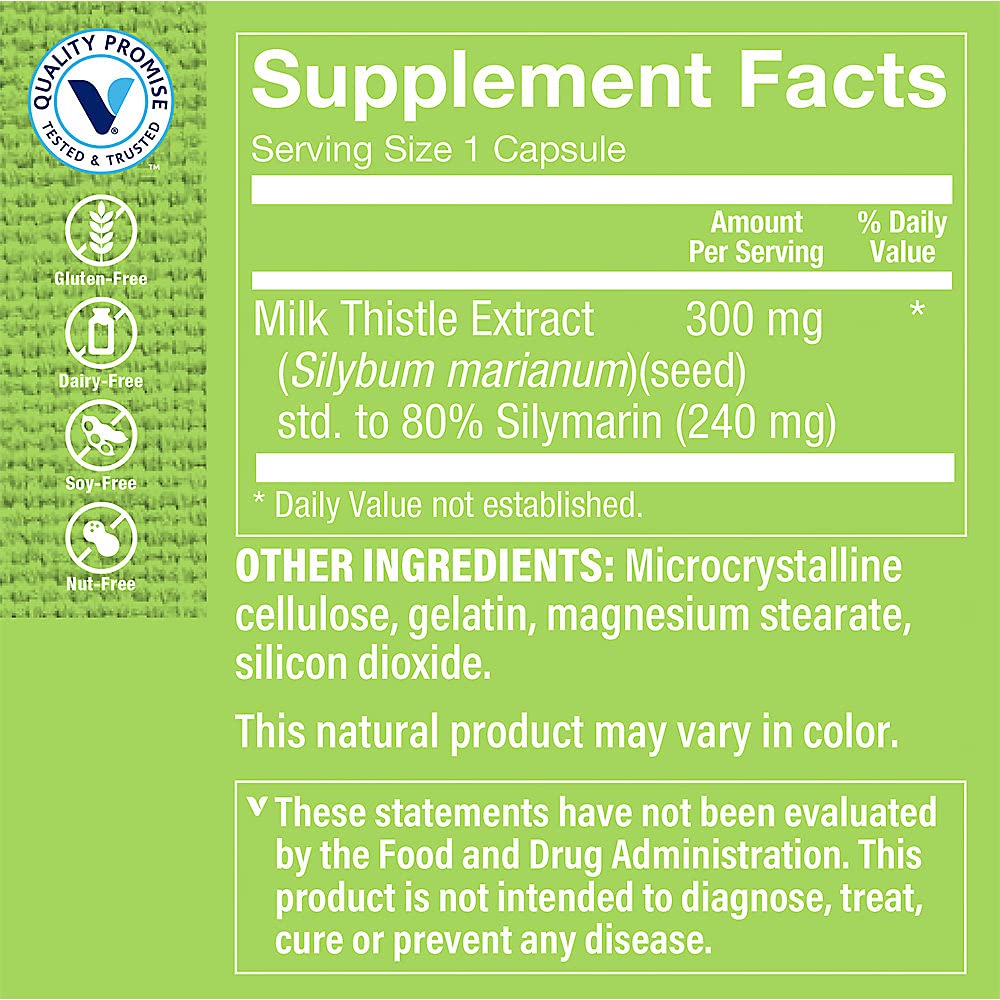 Foto 3 | Complemente El Extracto De Cardo Mariano De Vitamin Shoppe  300 Mg - Venta Internacional.