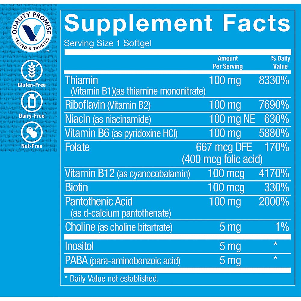 Foto 4 pulgar | Complementa The Vitamin Shoppe B-complex 100 100 Cápsulas Blandas - Venta Internacional.