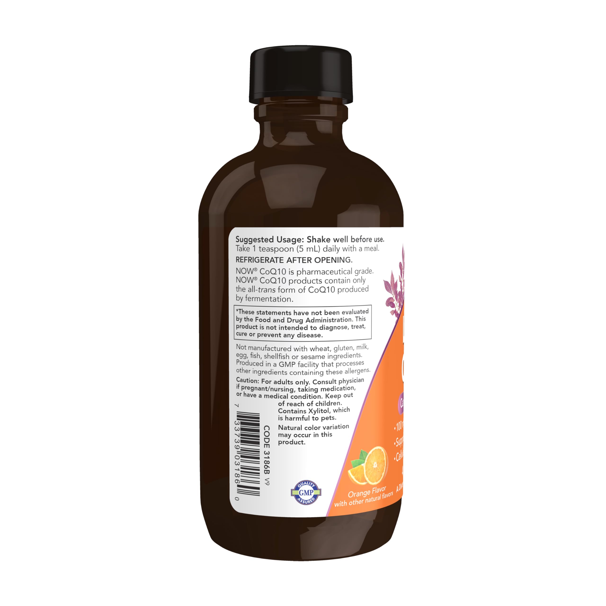 Foto 4 pulgar | Complementa La Coq10 Líquida De 100 Mg De Now Foods Con Vitaminas B De Coenzima - Venta Internacional.