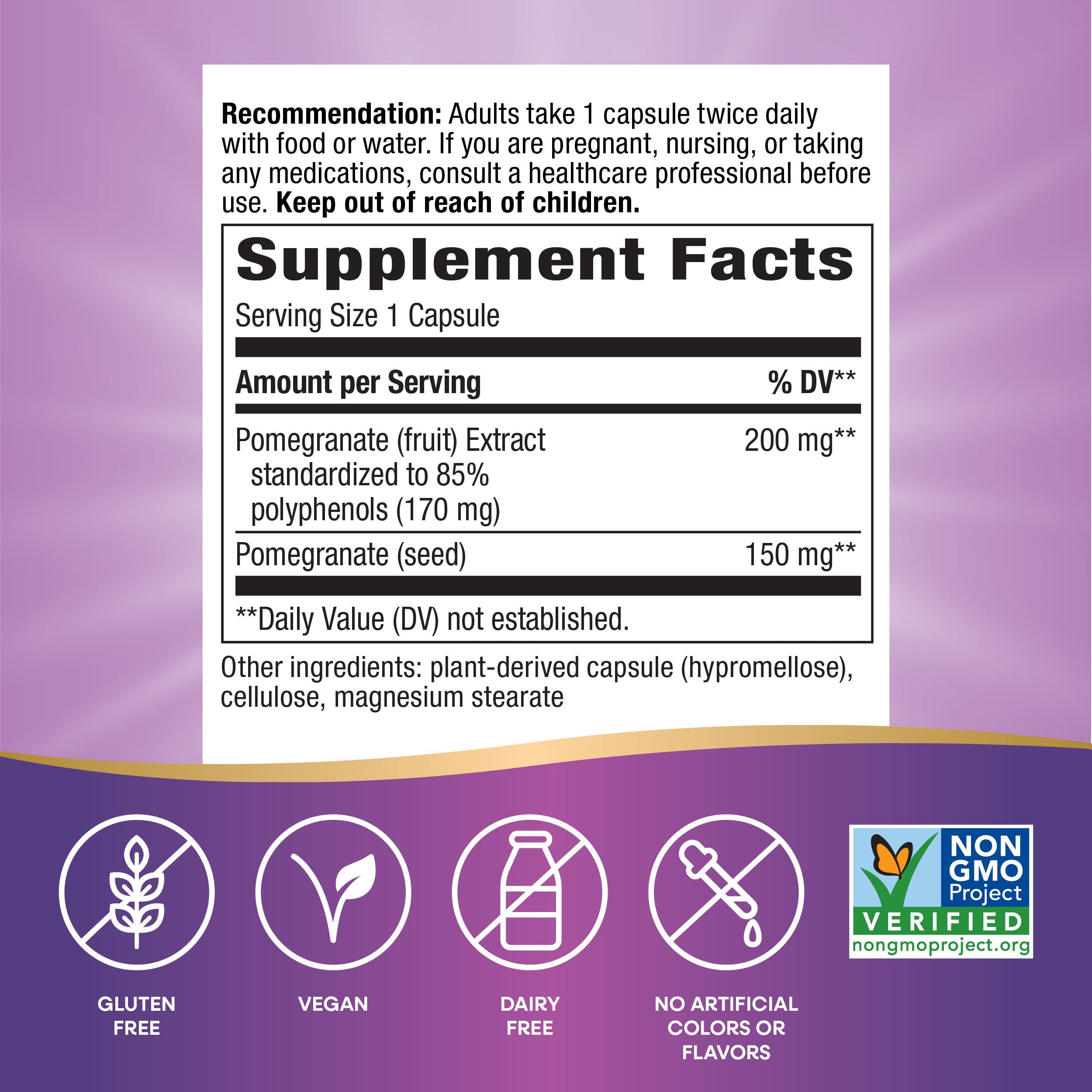 Foto 6 pulgar | Suplemento De Extracto De Granada De Nature's Way 350 Mg 60 Cápsulas - Venta Internacional.