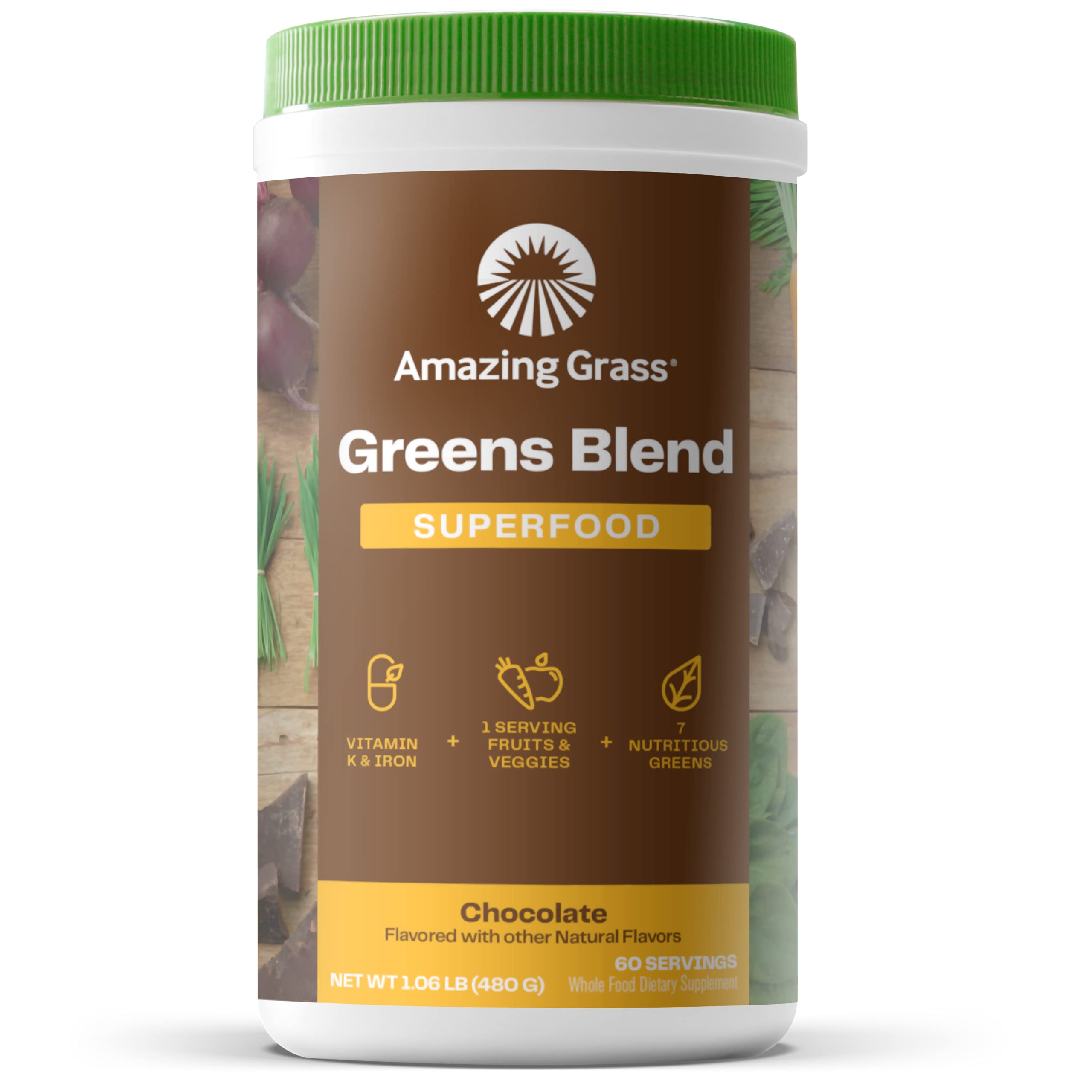 Foto 2 pulgar | Superalimento En Polvo Amazing Grass Greens Chocolate  60 Porciones - Venta Internacional.