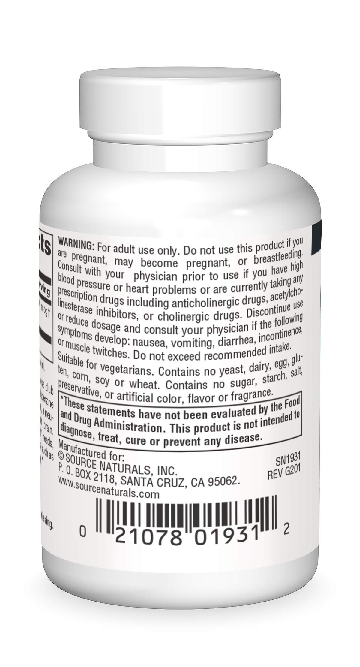 Foto 3 pulgar | Huperzina A De Supplement Source Naturals  200 Mcg  120 Tabletas - Venta Internacional.