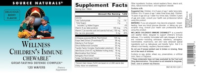 Foto 4 | Obleas Supplement Source Naturals Wellness Children's Immune 120 - Venta Internacional.