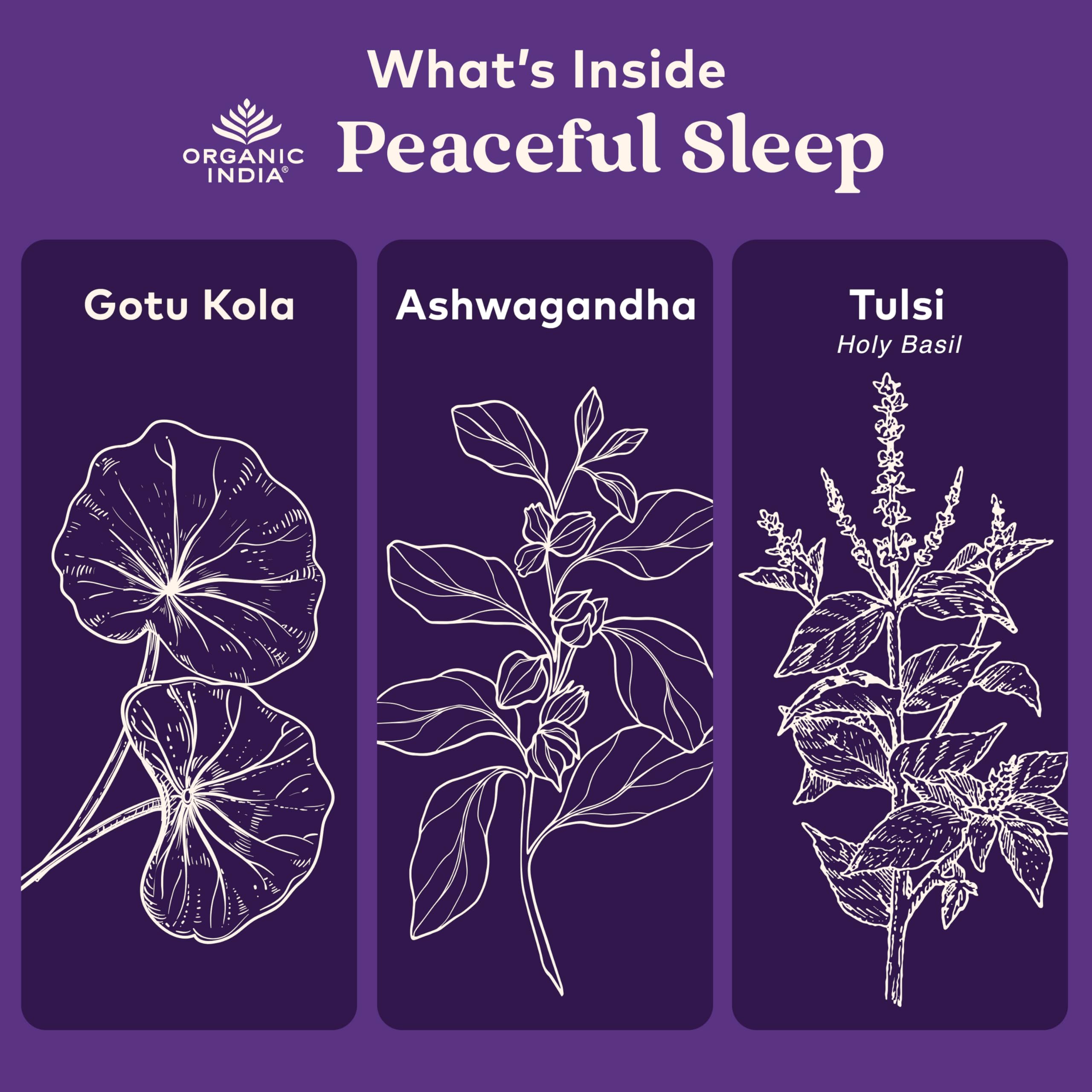 Foto 4 | Suplemento Herbario Organic India Peaceful Sleep 90 Cápsulas - Venta Internacional.
