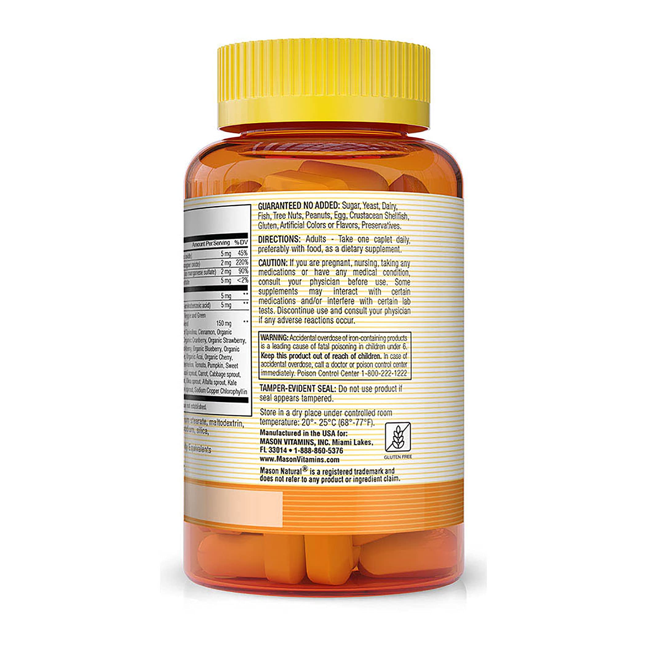 Foto 4 pulgar | Suplemento Mason Natural Vitamin Megavite Para Frutas Y Verduras - Venta Internacional.