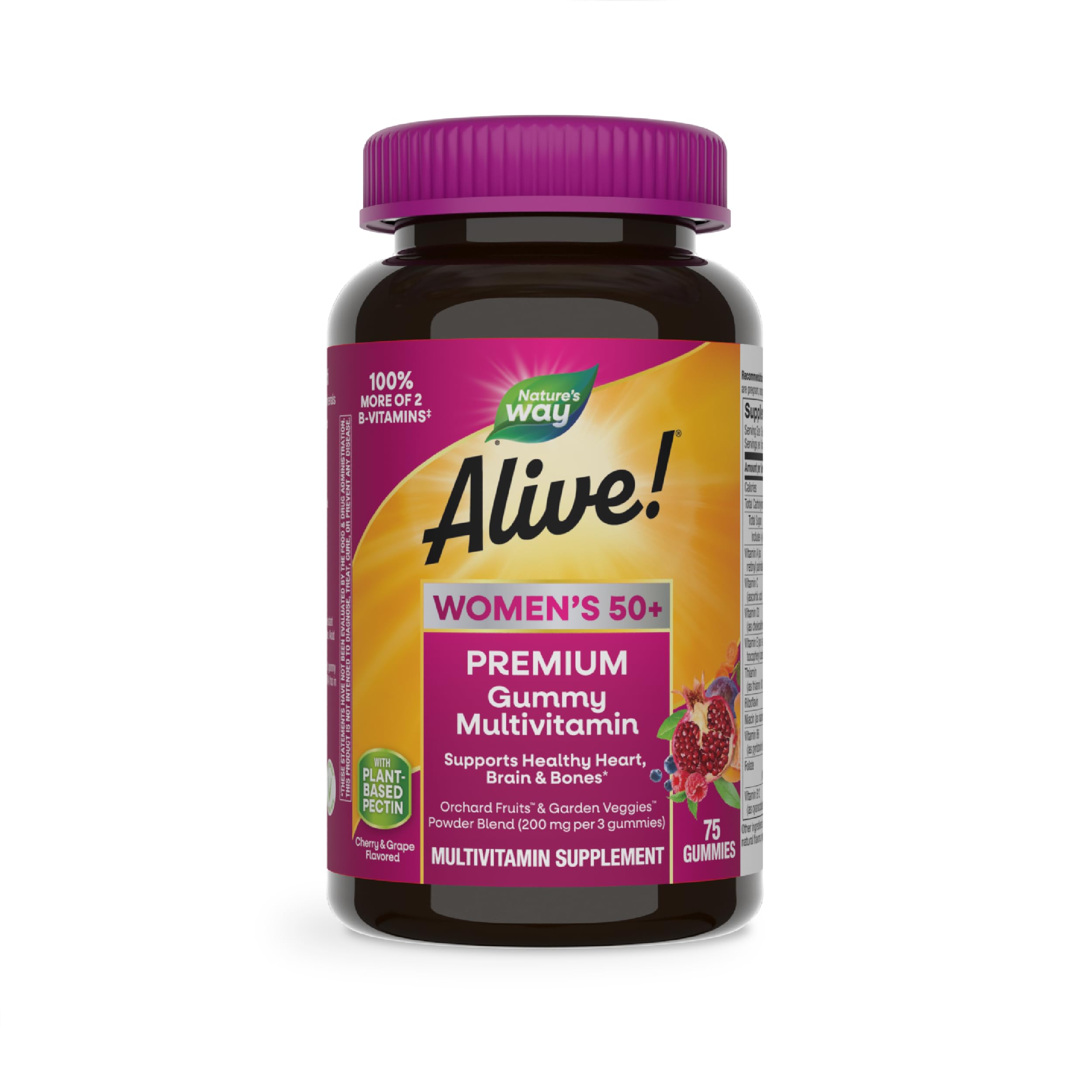 Foto 2 pulgar | ¡multivitamínico Nature's Way Alive! Gomitas Para Mujeres Mayores De 50 Años  75 Unidades - Venta Internacional.