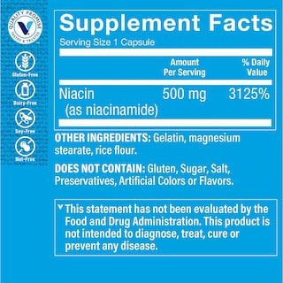 Foto 3 | Suplemento The Vitamin Shoppe Niacinamida 500 Mg 100 Cápsulas - Venta Internacional.