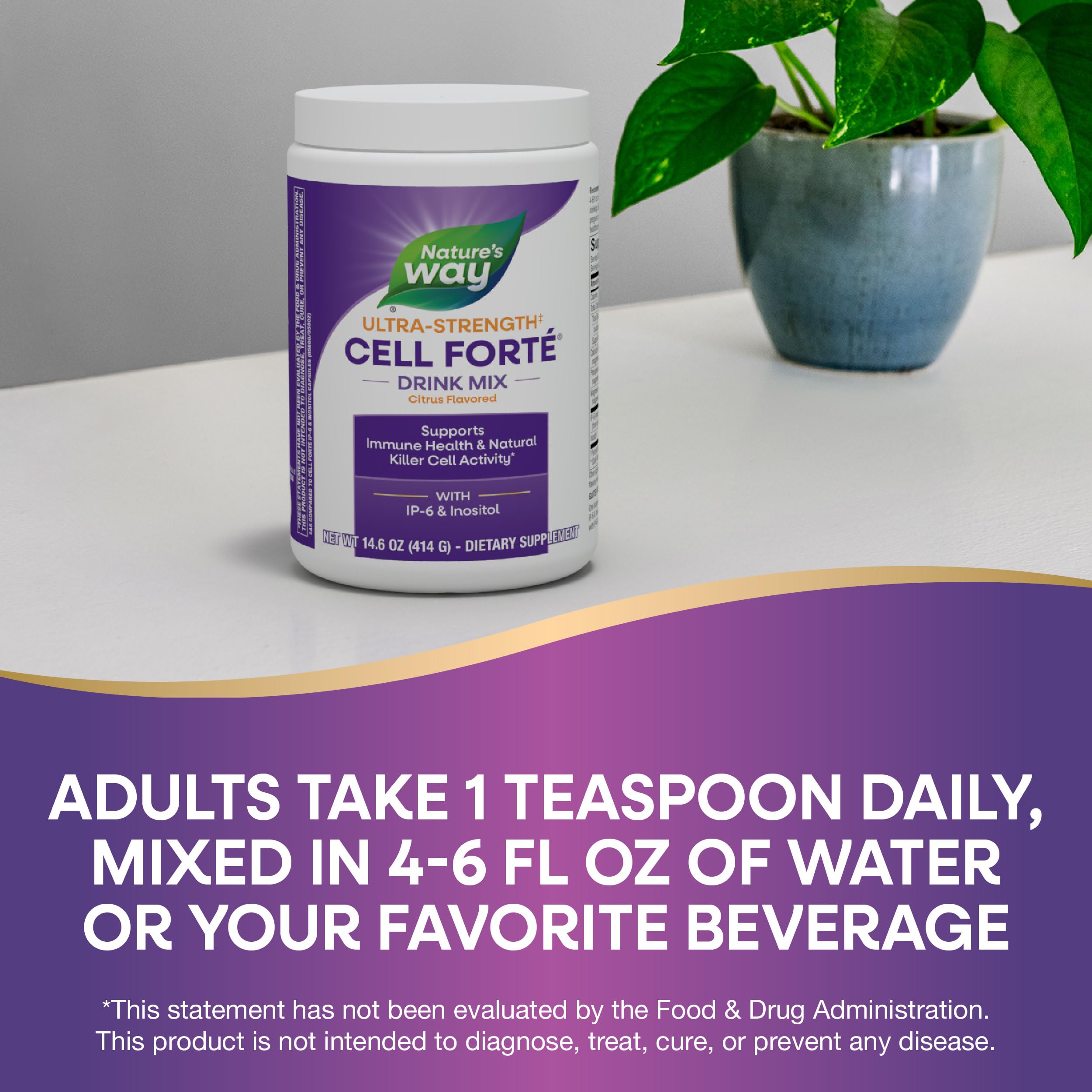 Foto 7 pulgar | Suplemento Nature's Way Ultra Strength Cell Forté Drink Mix - Venta Internacional.