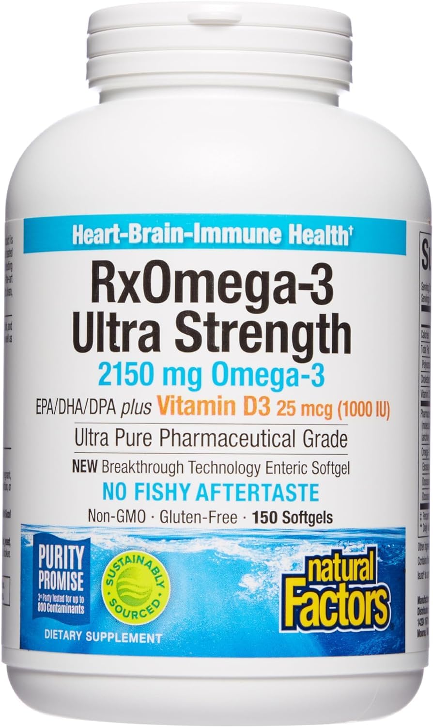 Foto 2 pulgar | Complemente El Aceite De Pescado Ultra Strength De Natural Factors Rxomega-3 - Venta Internacional.