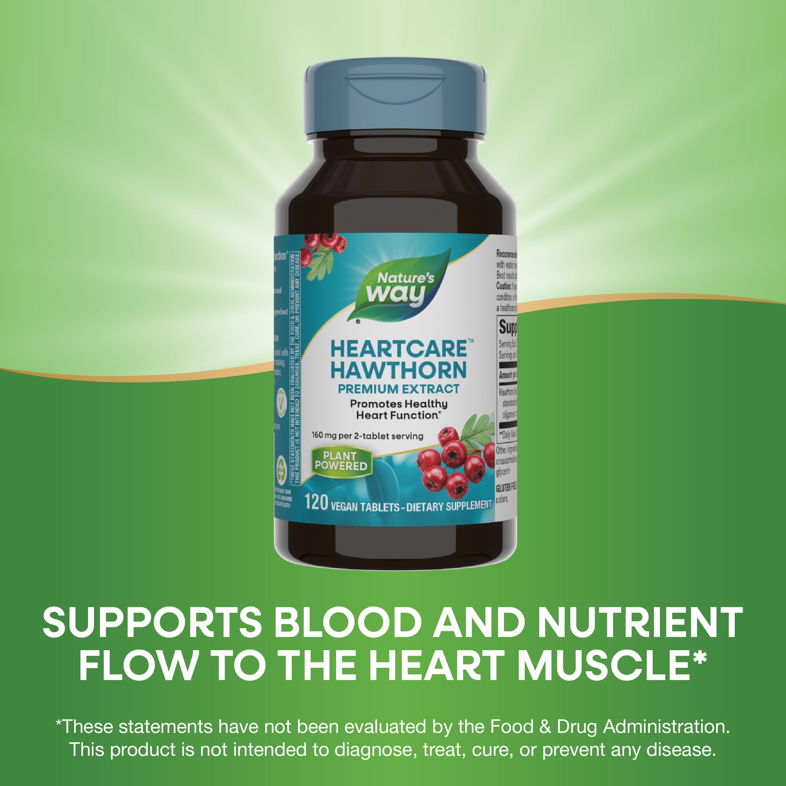 Foto 5 pulgar | Suplemento Nature's Way Heart Care Con Extracto De Espino Blanco 120 Comprimidos - Venta Internacional.