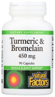 Foto 1 | Suplemento Natural Factors: Cúrcuma Y Bromelina 450 Mg 90 Cápsulas - Venta Internacional.