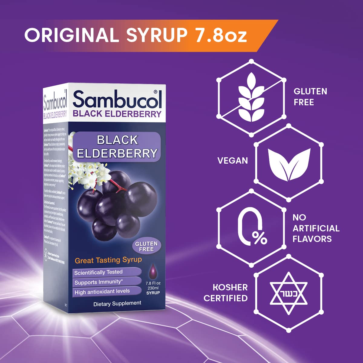 Foto 4 pulgar | Sirope Sambucol Black Elderberry Sambucus Para Adultos 230 Ml - Venta Internacional.