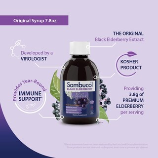 Foto 4 | Sirope Sambucol Black Elderberry Sambucus Para Adultos 230 Ml - Venta Internacional.