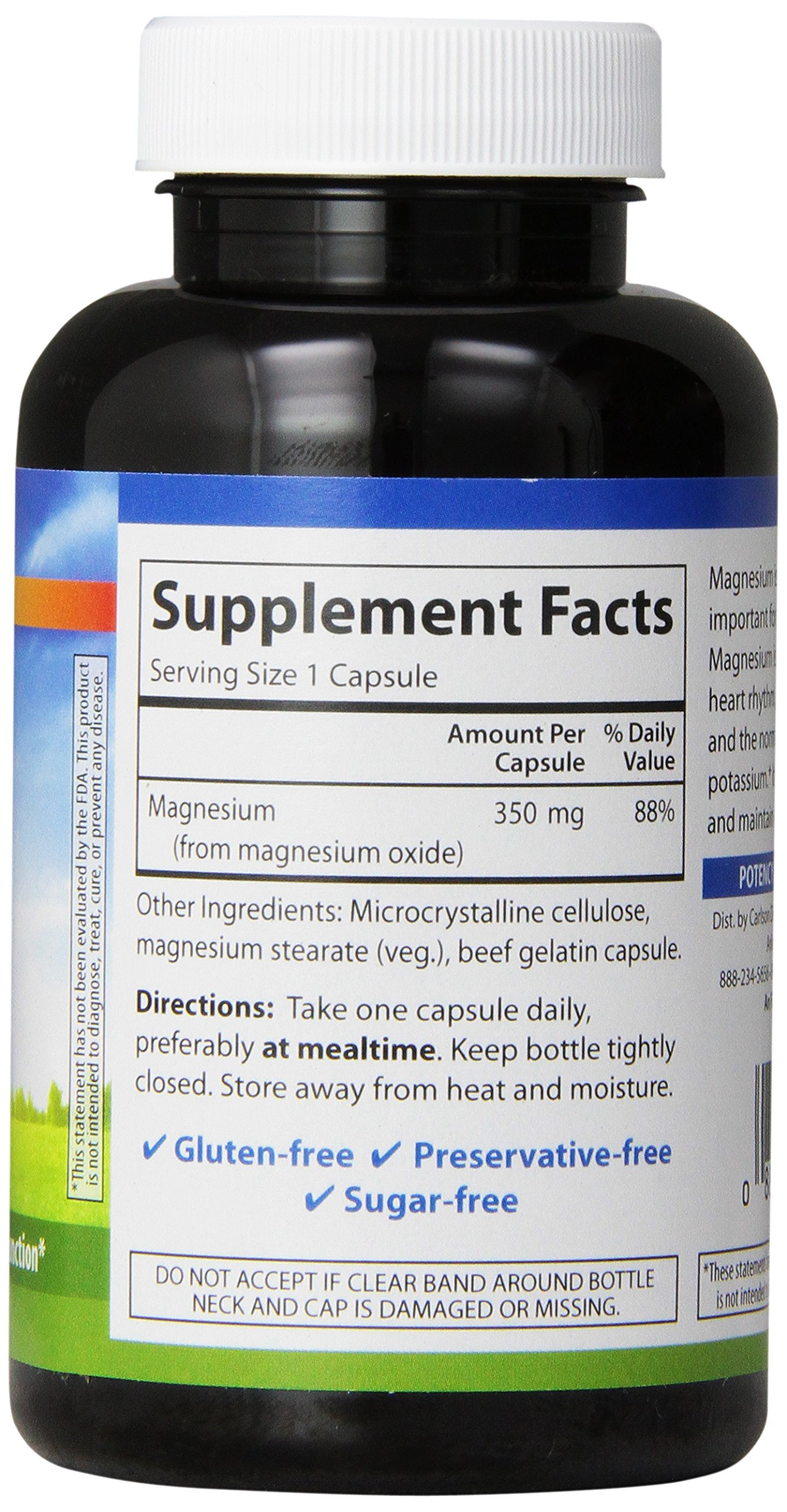 Foto 4 pulgar | Suplemento Carlson Magnesio 350 Mg Para El Músculo Cardíaco 90 Cápsulas - Venta Internacional.