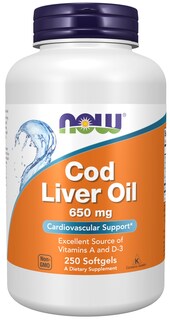 Foto 1 | Suplementos Now Foods Aceite De Hígado De Bacalao 650 Mg Con Vitaminas A Y D-3 - Venta Internacional.